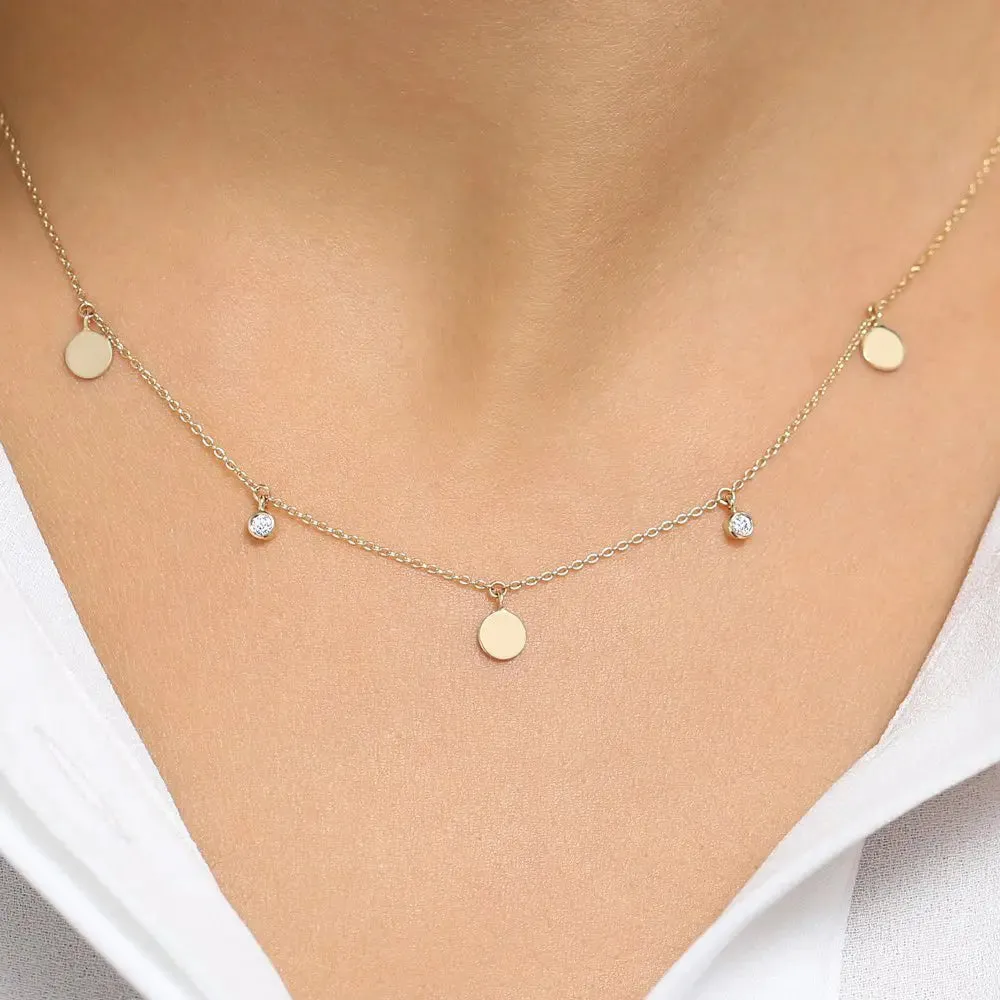 0.08CTW Dangling Diamond Necklace