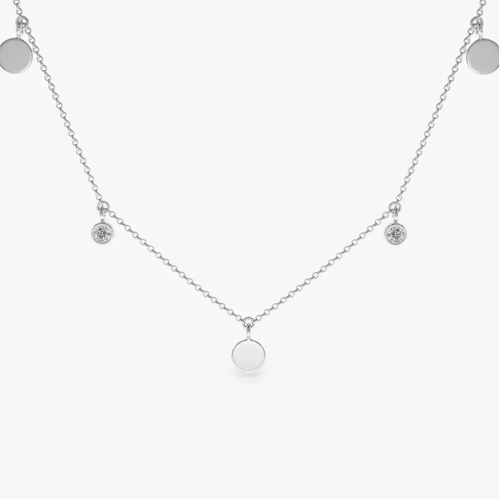 0.08CTW Dangling Diamond Necklace