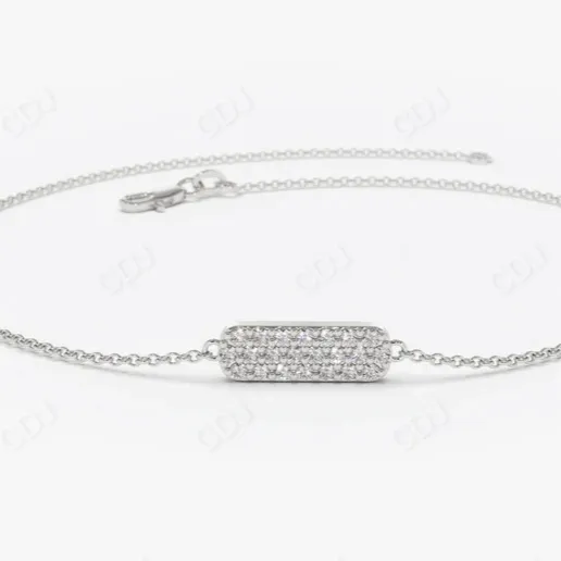 0.11 ctw Pave Set Lab Grown Diamond Bar Bracelet