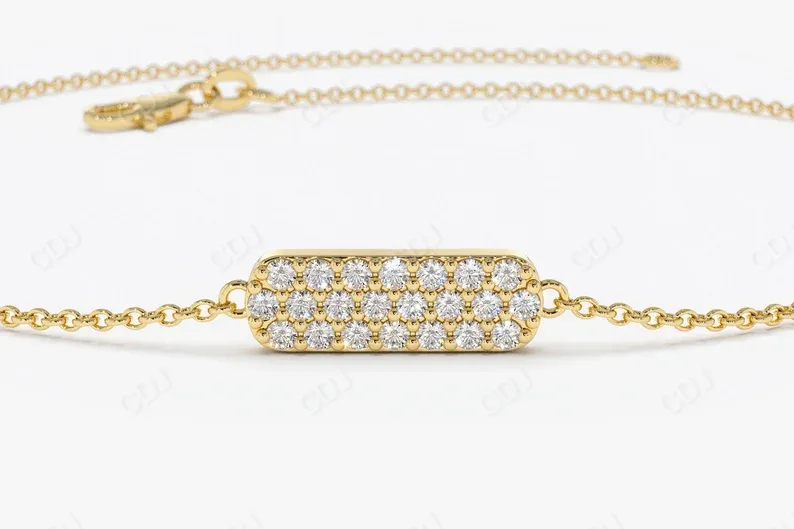 0.11 ctw Pave Set Lab Grown Diamond Bar Bracelet