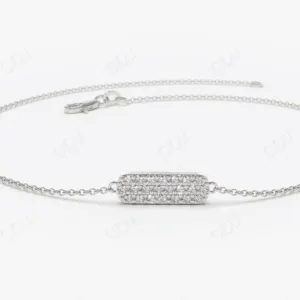 0.11 ctw Pave Set Lab Grown Diamond Bar Bracelet