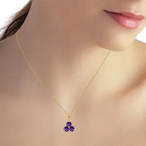 0.75 Carat 14K Solid Yellow Gold Spin Into Love Amethyst Necklace