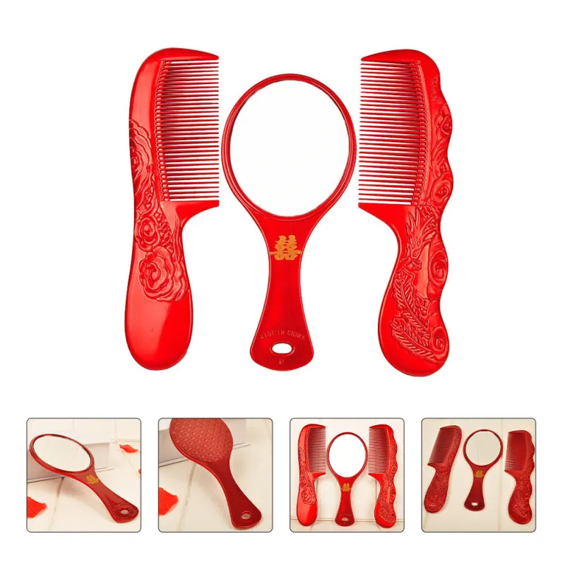 1 set of Traditional Wedding Comb Mirror for Chinese Wedding