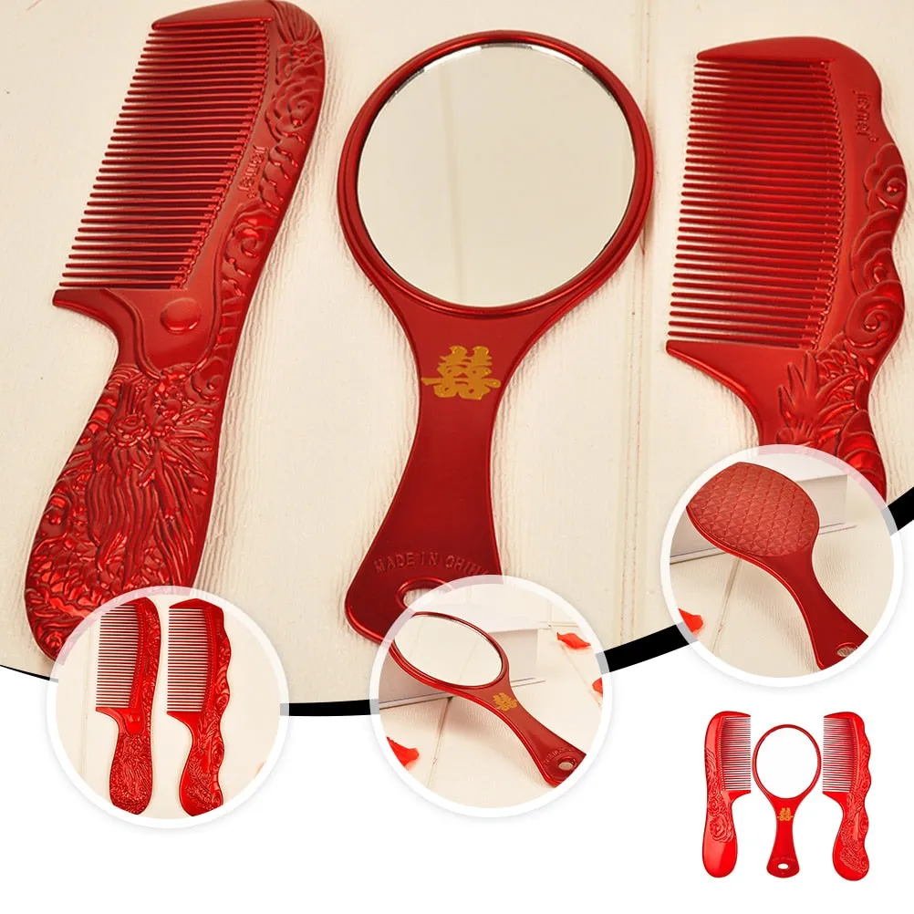 1 set of Traditional Wedding Comb Mirror for Chinese Wedding