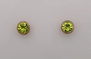 10K Peridot Earrings