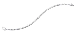 10K White Gold Diamond Tennis "Line" Bracelelt 7"