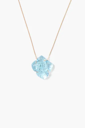 14k Gardenia Necklace Blue Topaz