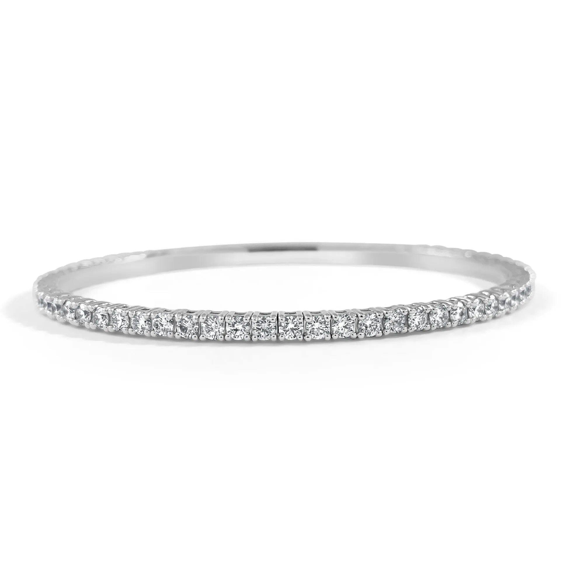 14k Gold & Diamond Flexible Bangle - 3.02ct