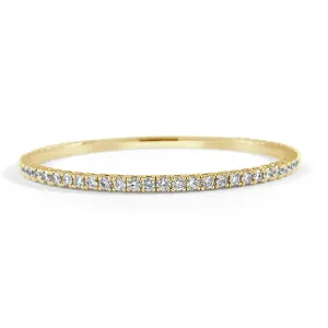 14k Gold & Diamond Flexible Bangle - 3.02ct