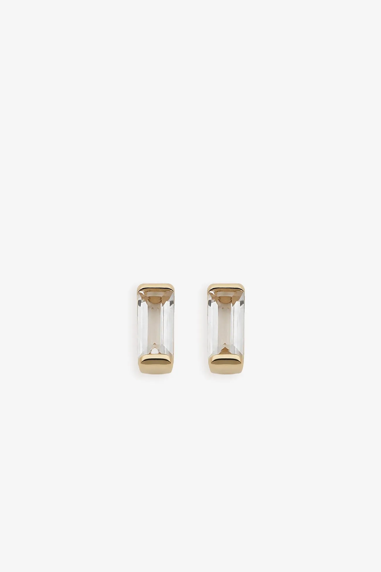 14k Gold Firenze Baguette Micro Studs