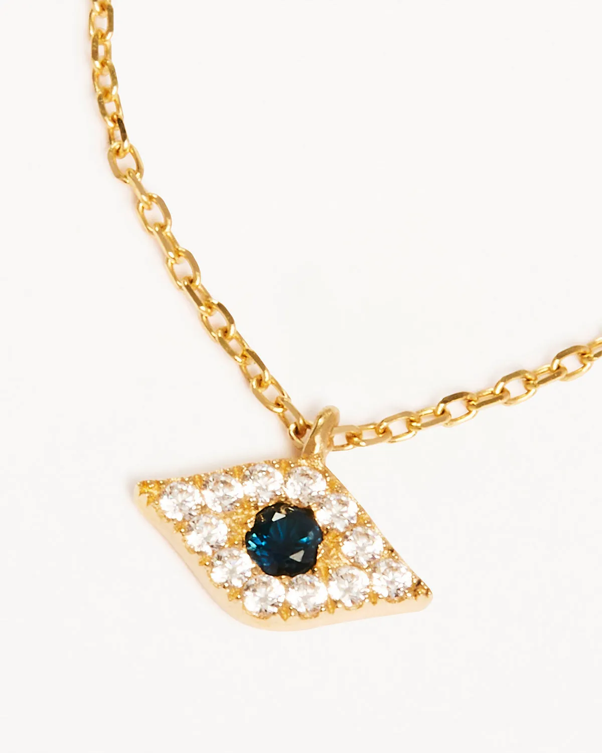 14k Solid Gold Evil Eye Necklace