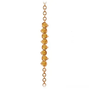 1.55 Carat 14K Solid Rose Gold Bracelet Natural Citrine