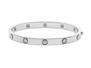 18ct White Gold 1.00ct Diamond Bangle