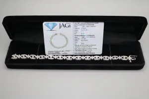 18K White Gold Diamond Link Bracelet (2.70 CTW)