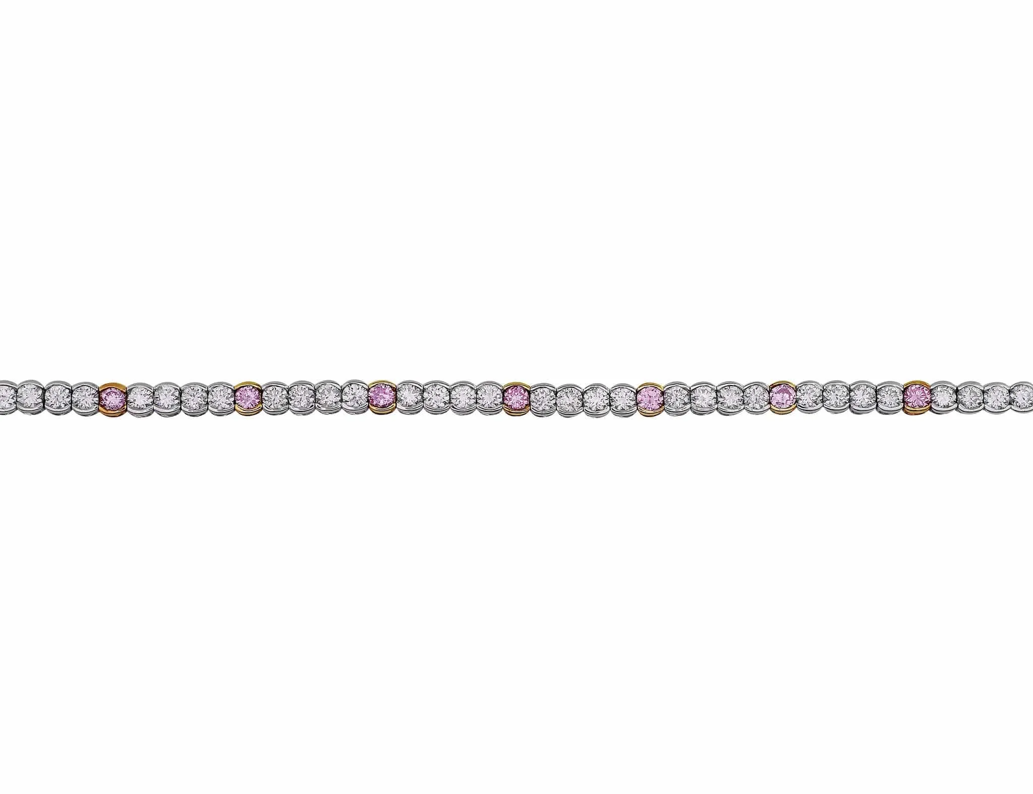 18k White Gold Salavetti Color Diamond Bracelet