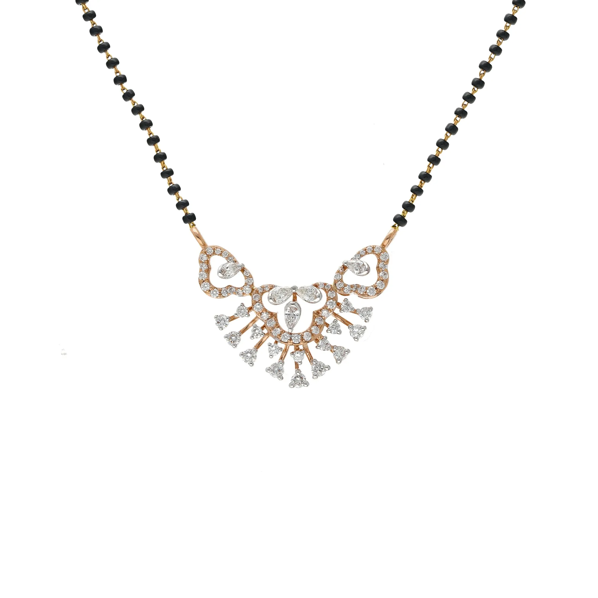 18KT Rose Gold 0.7 ct Diamond Mangalsutra Necklace