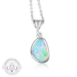 18kt White Gold Black Opal 1.1ct Pendant