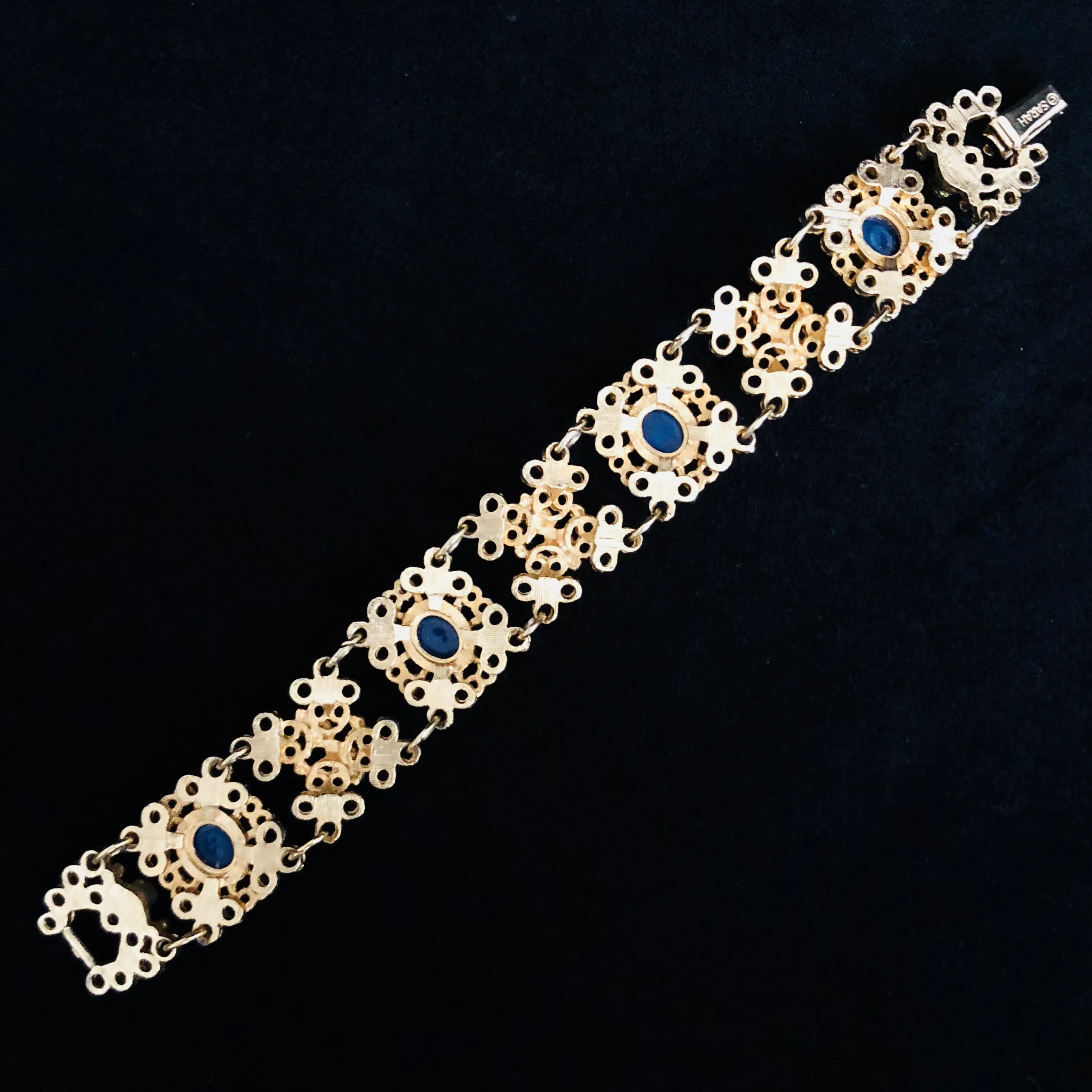 1975 Sarah Coventry Victorian Blue Bracelet