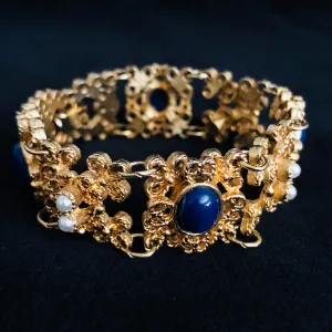 1975 Sarah Coventry Victorian Blue Bracelet