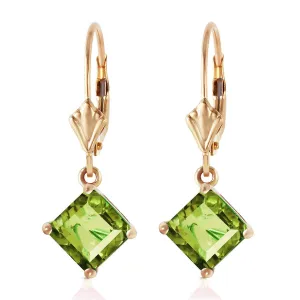 3.2 Carat 14K Solid Yellow Gold Evangelynne Peridot Earrings