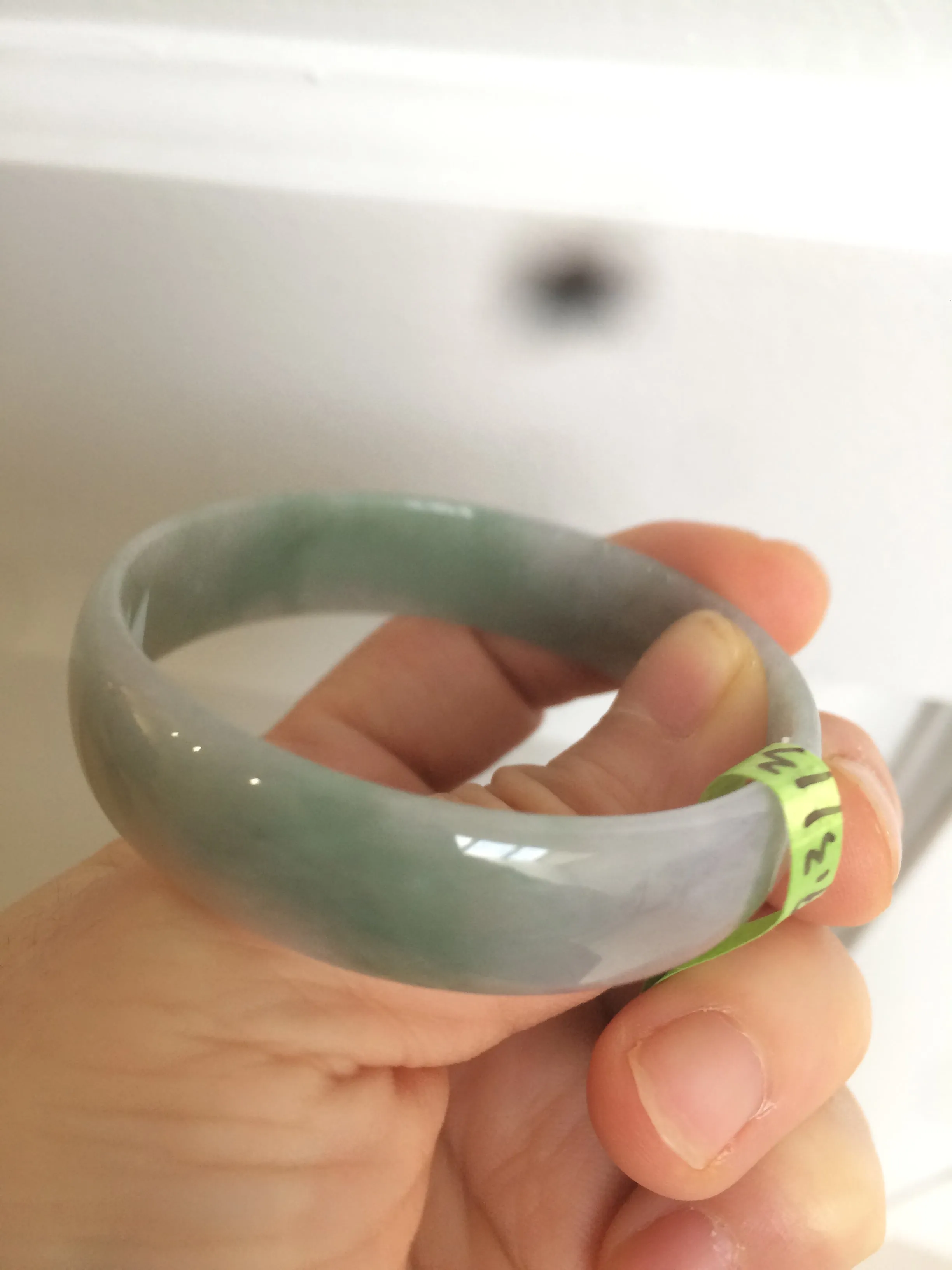 49.3mm certified Type A 100% Natural green/purple/red/gray Jadeite Jade bangle E46-6478