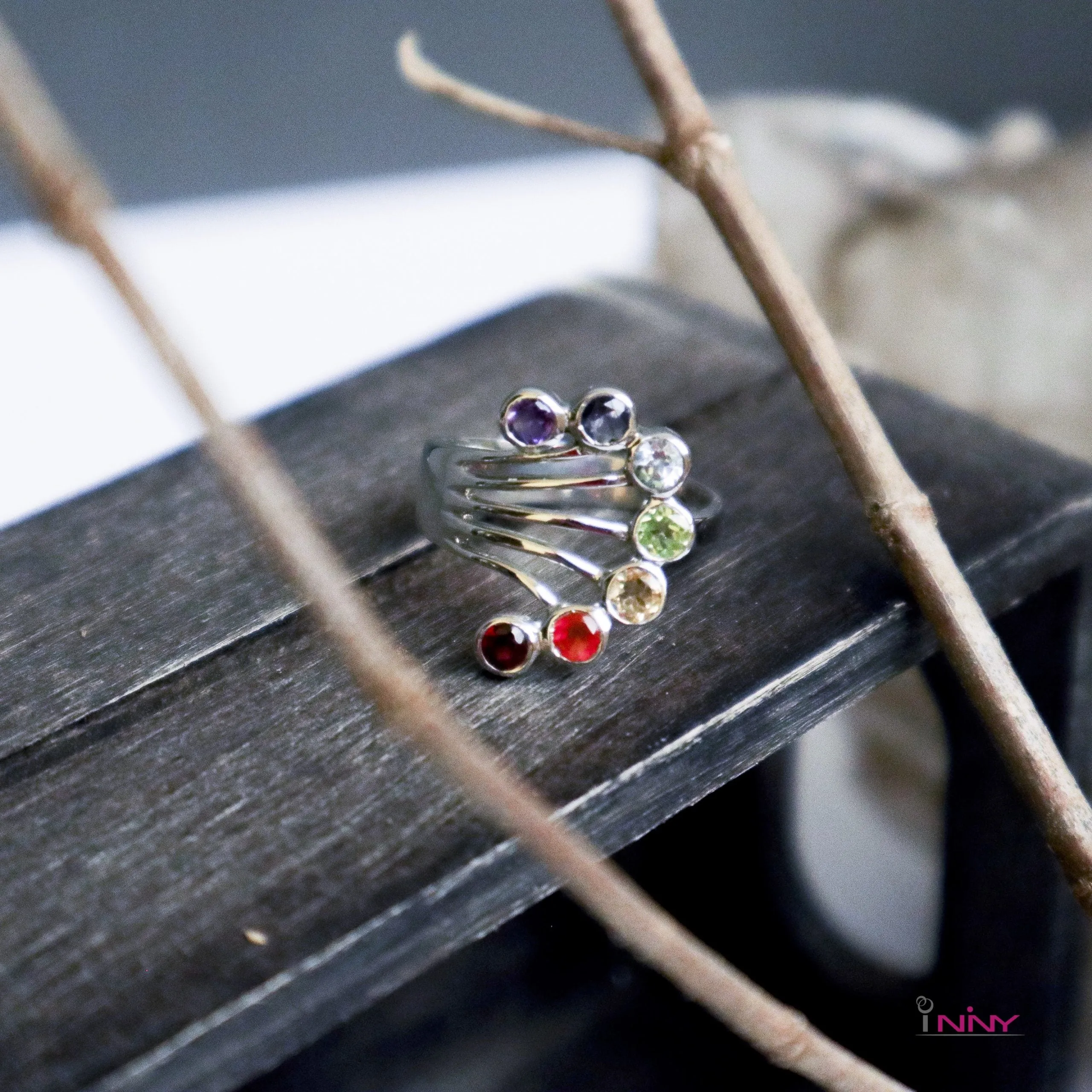 7 Chakra Gemstone Ring