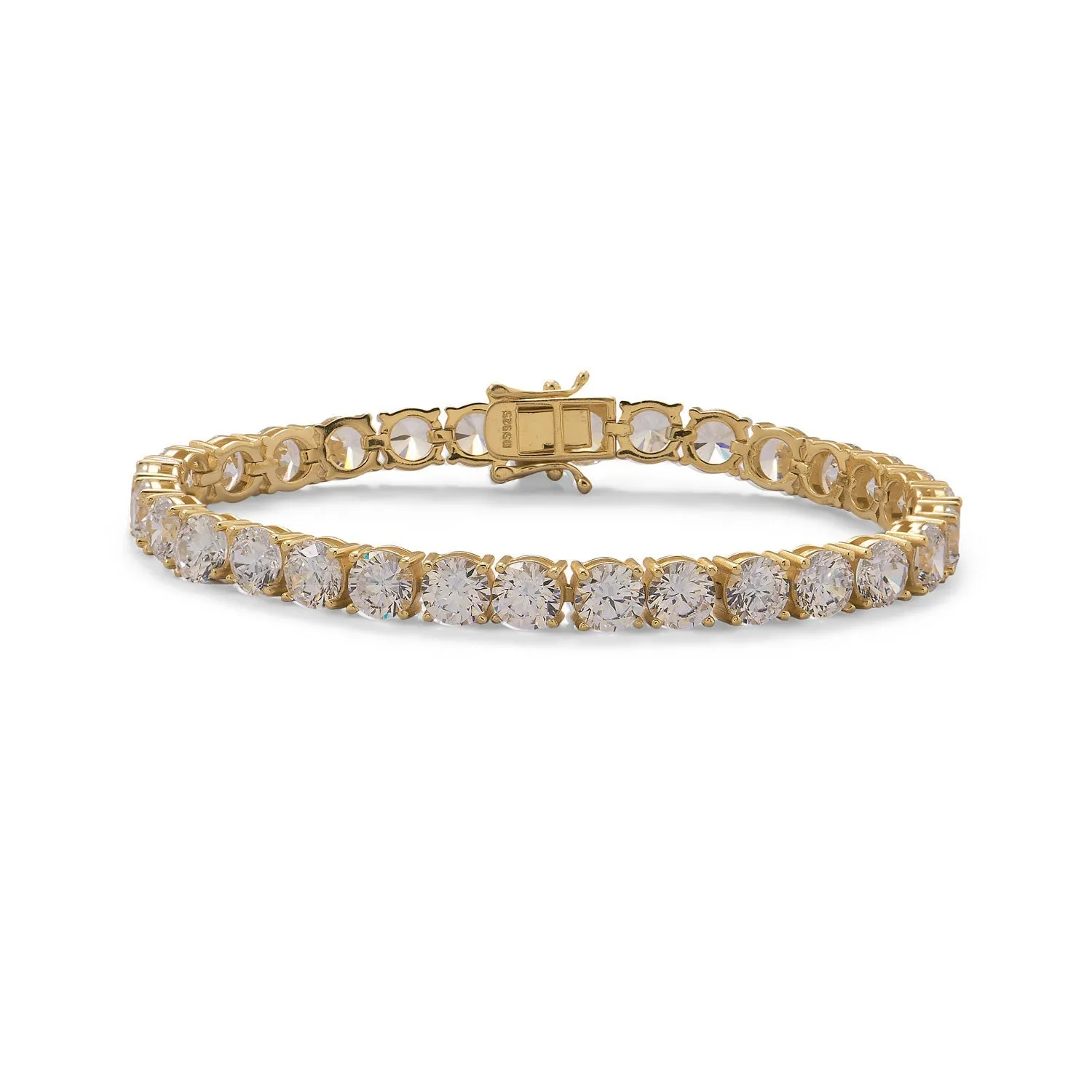 7.5" Gold Plated 6mm CZ Tennis Bracelet