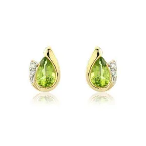 9ct Gold Peridot Earrings - MMCH038-7YDPER