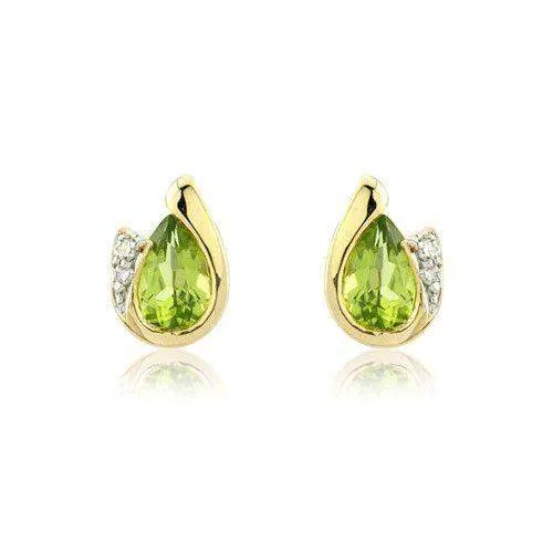 9ct Gold Peridot Earrings - MMCH038-7YDPER