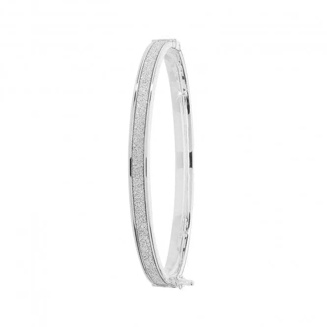 9ct White Gold Babies Hinged Bangle BN387BW