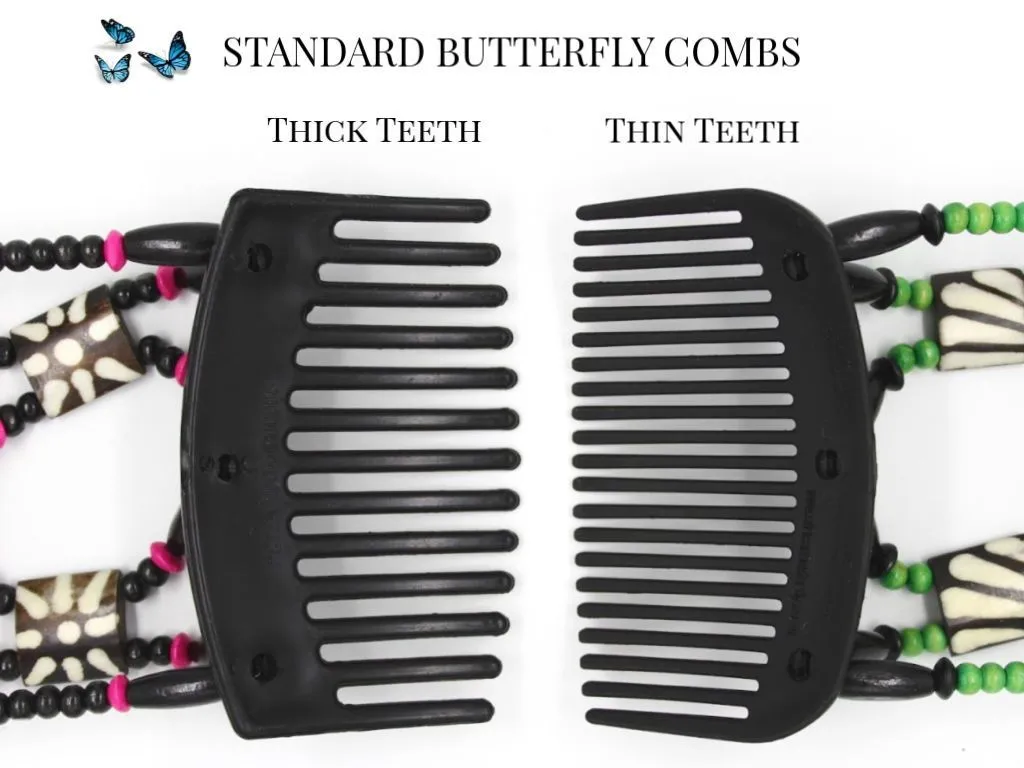 African Butterfly Hair Comb - Dupla Black 117