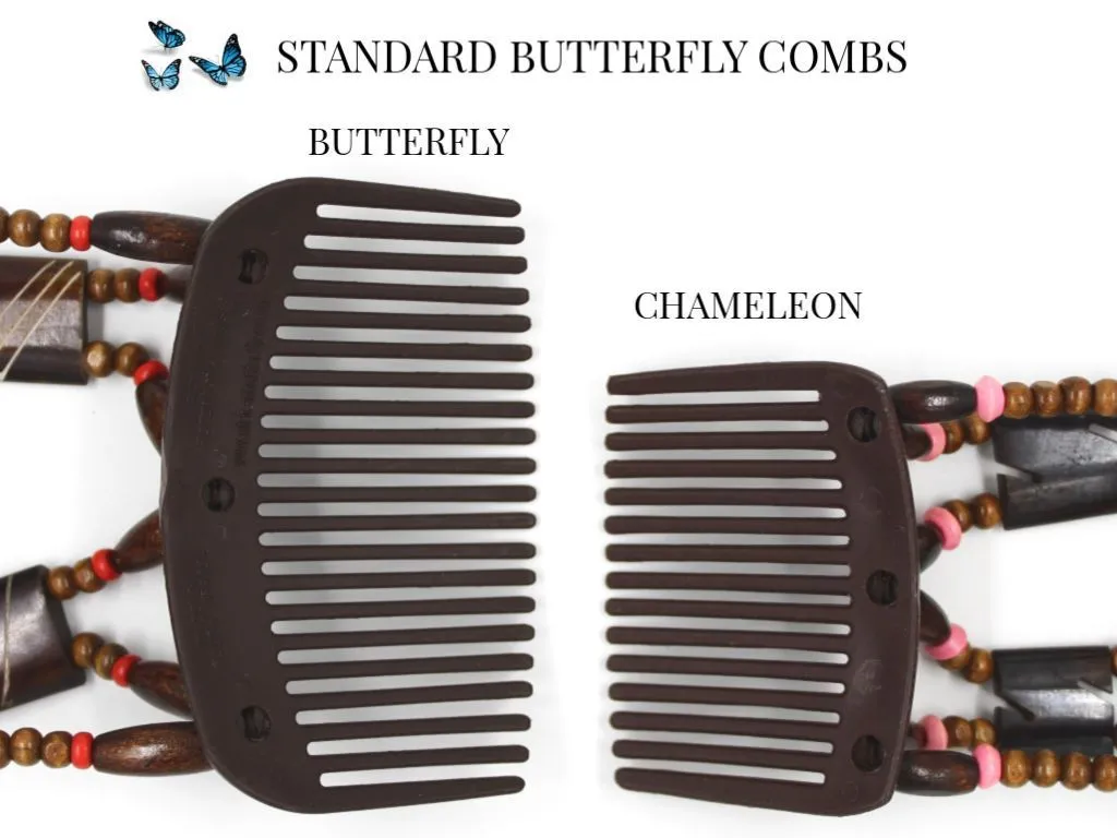 African Butterfly Hair Comb - Dupla Black 117