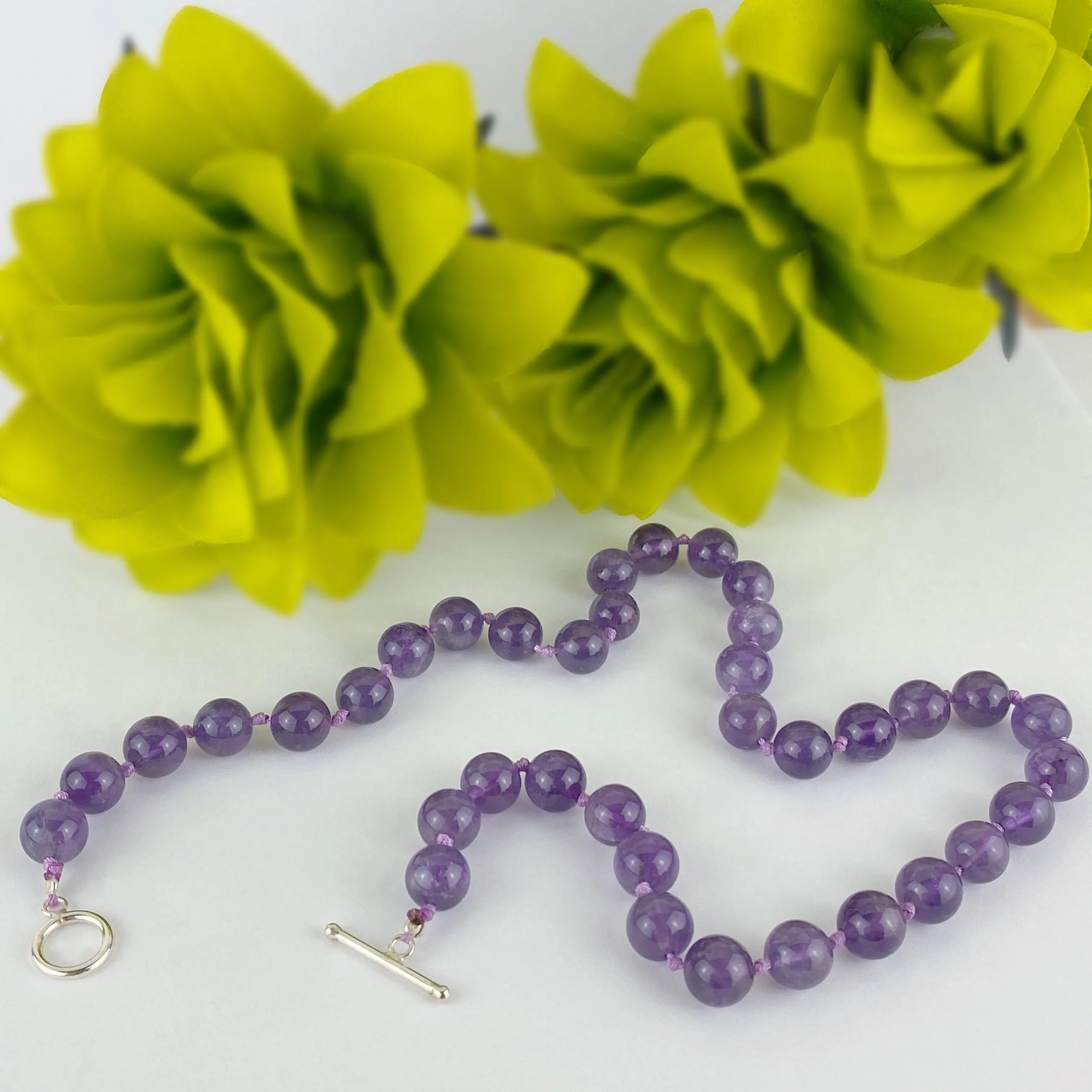 Amethyst Bead Necklace - VNKL237