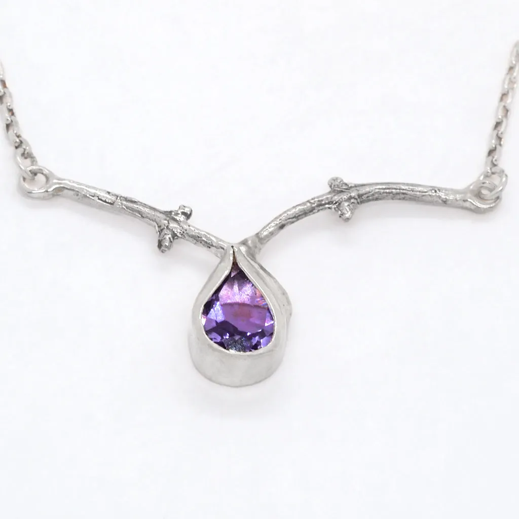 Amethyst Branch Necklace