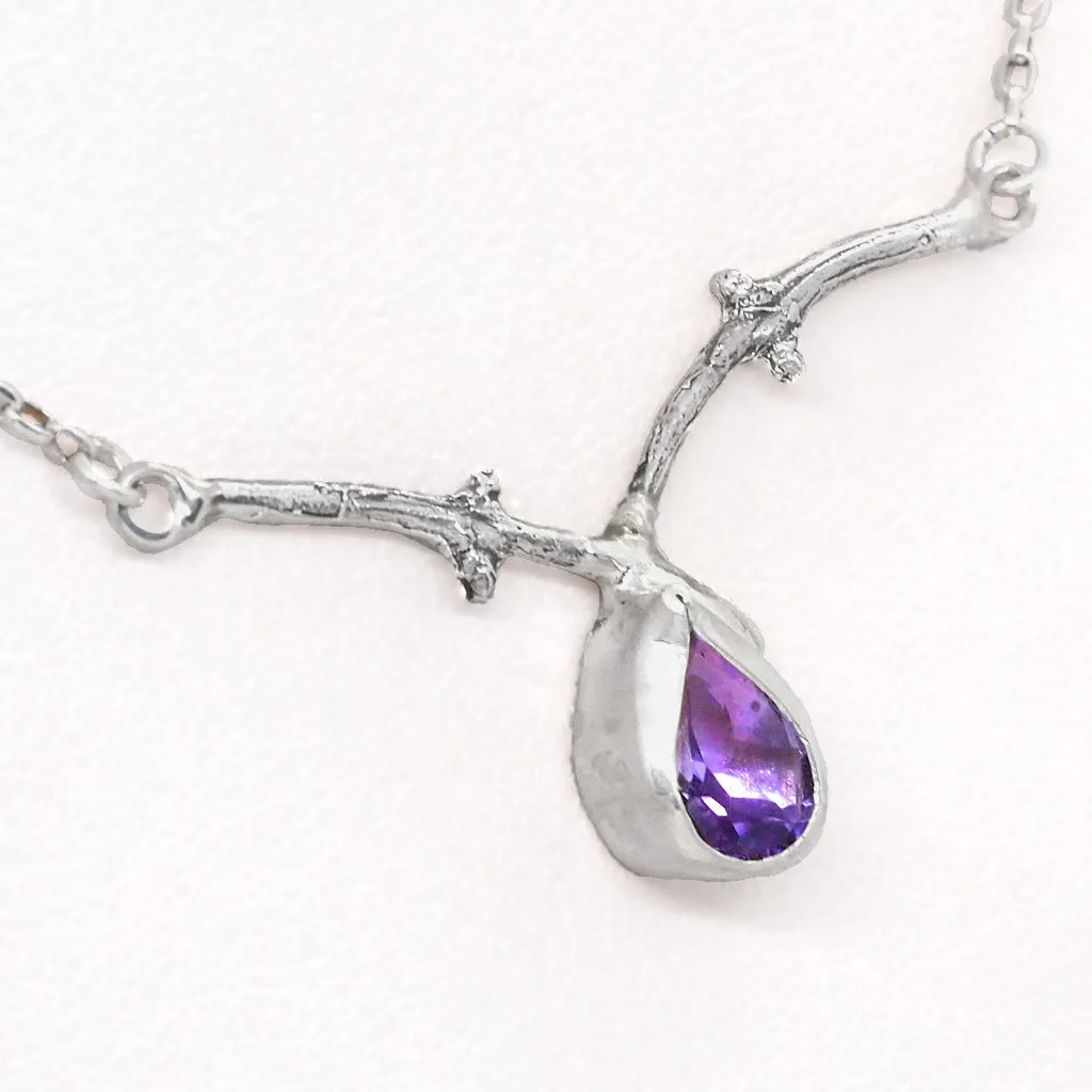 Amethyst Branch Necklace