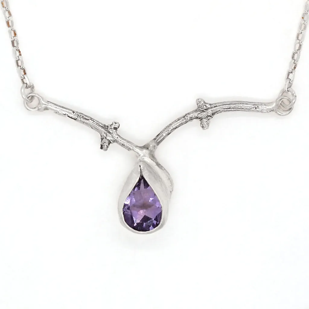 Amethyst Branch Necklace