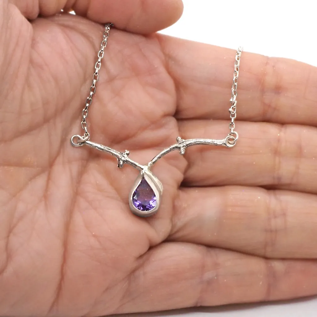 Amethyst Branch Necklace