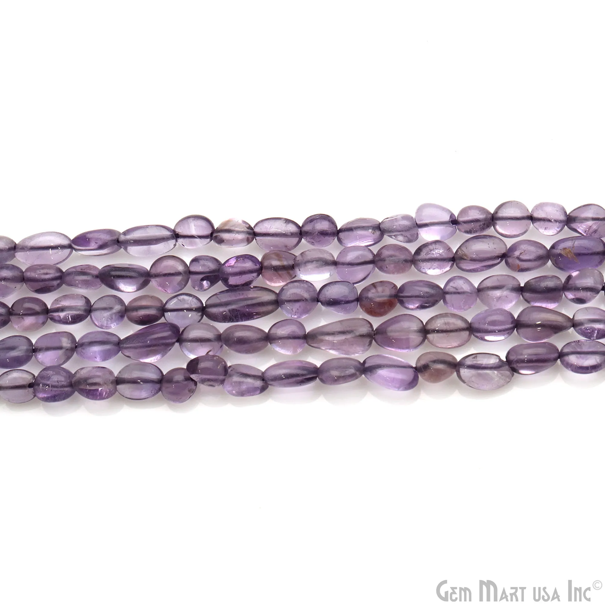 Amethyst Rough Beads, 13 Inch Gemstone Strands, Drilled Strung Briolette Beads, Free Form, 6x4mm