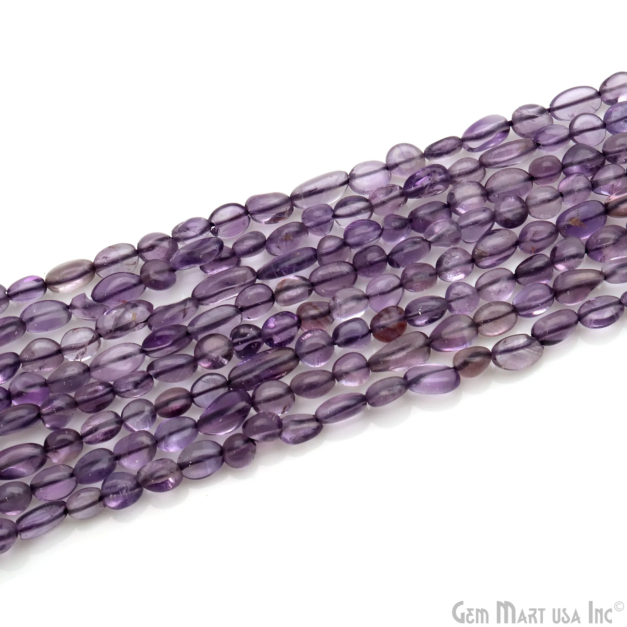 Amethyst Rough Beads, 13 Inch Gemstone Strands, Drilled Strung Briolette Beads, Free Form, 6x4mm