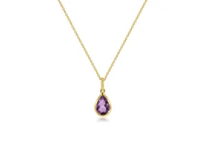 Amethyst Yellow Gold Pendant