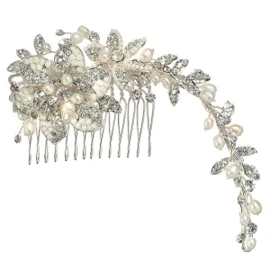 Antica Romantic Floral Bridal Side Comb