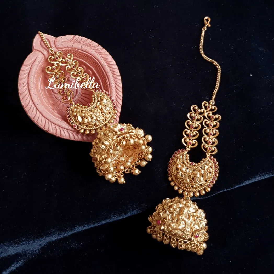 Antique Temple Jhumka Earrings