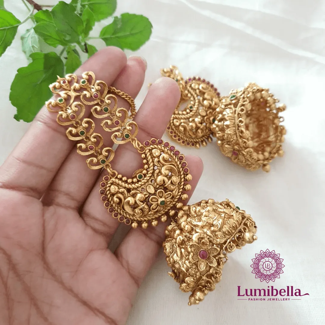 Antique Temple Jhumka Earrings