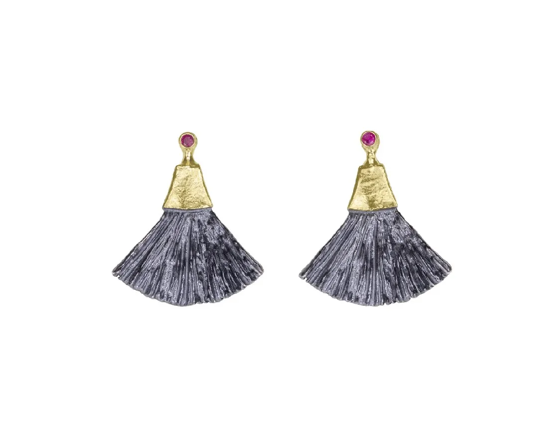 Apostolos Tassel Earrings with Ruby