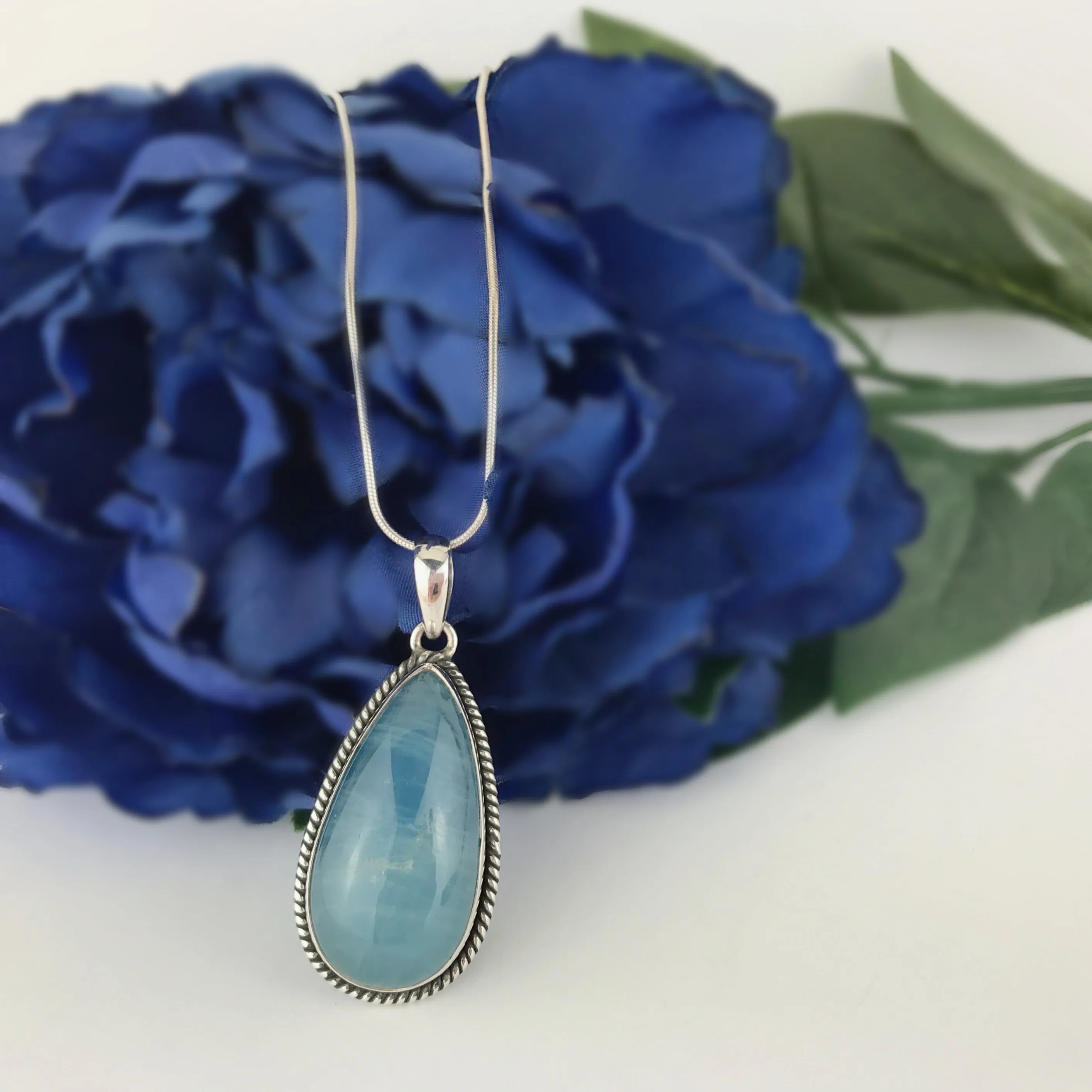 Aqua Raindrop Pendant - VP344