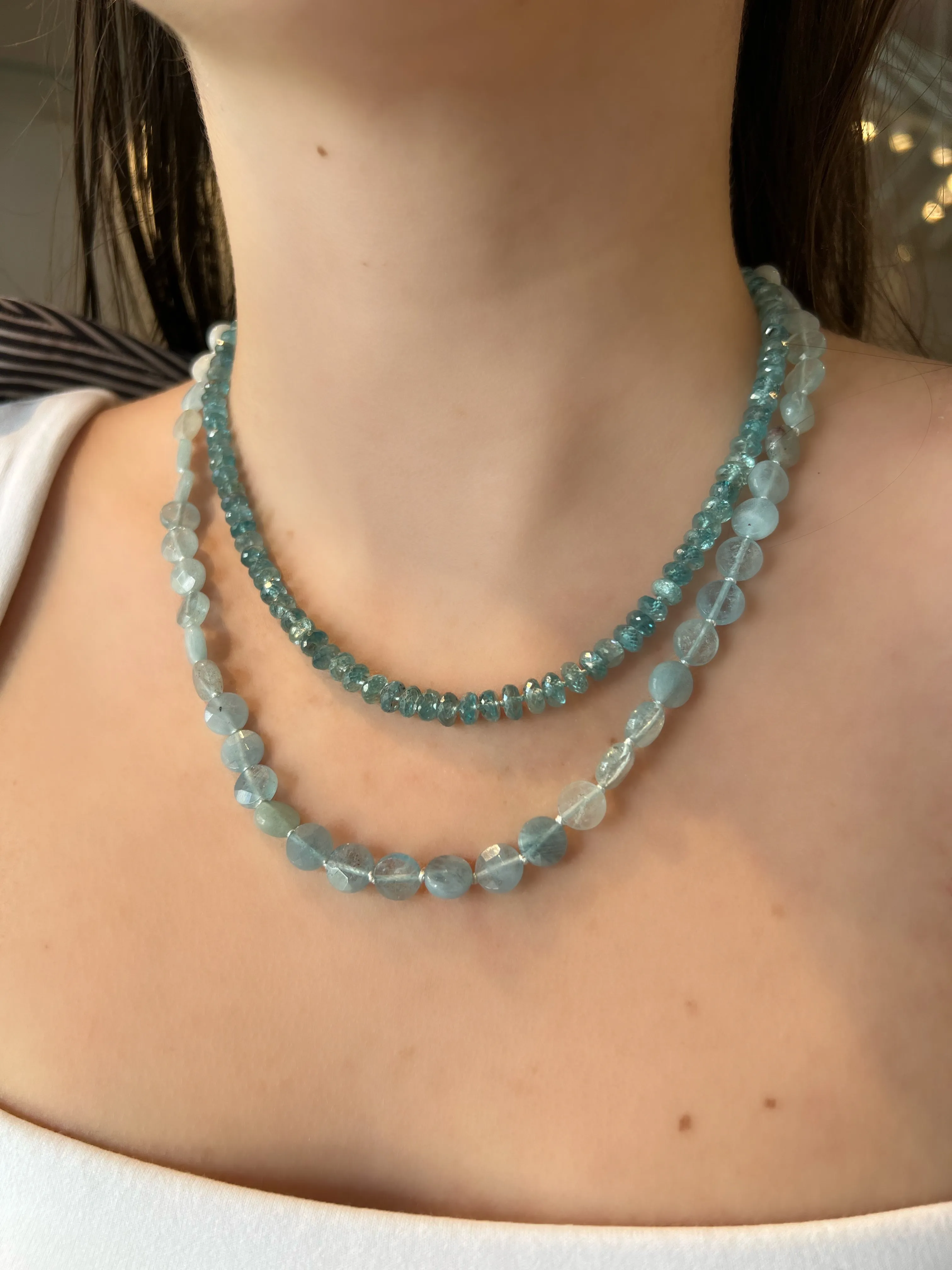 Aquamarine & Apatite Pre-Layered Necklace