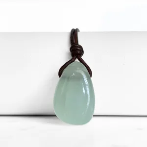 Aquamarine Drop Gemstone Pendant - Soothing Elegance