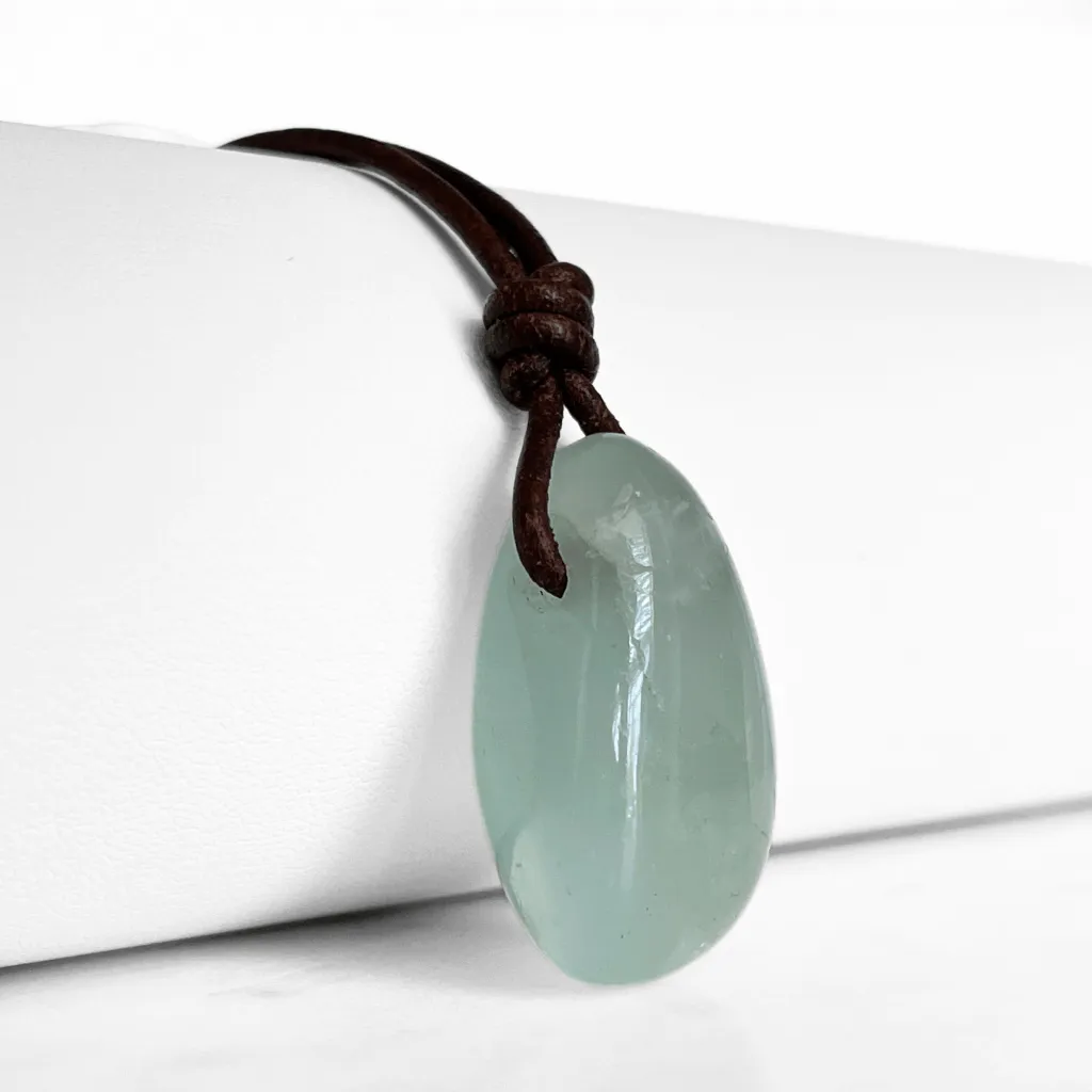 Aquamarine Drop Gemstone Pendant - Soothing Elegance