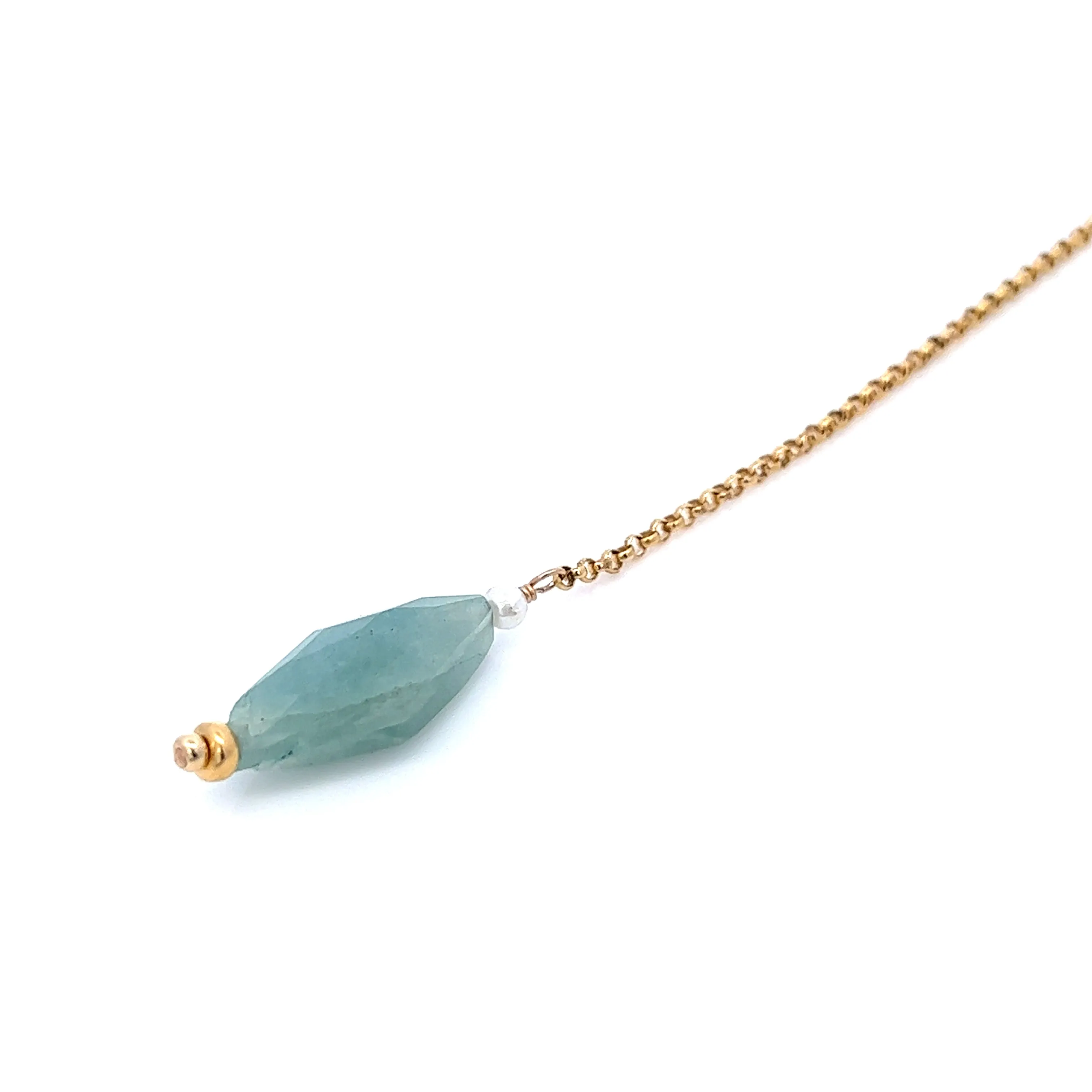 aquamarine kite lariat y-necklace