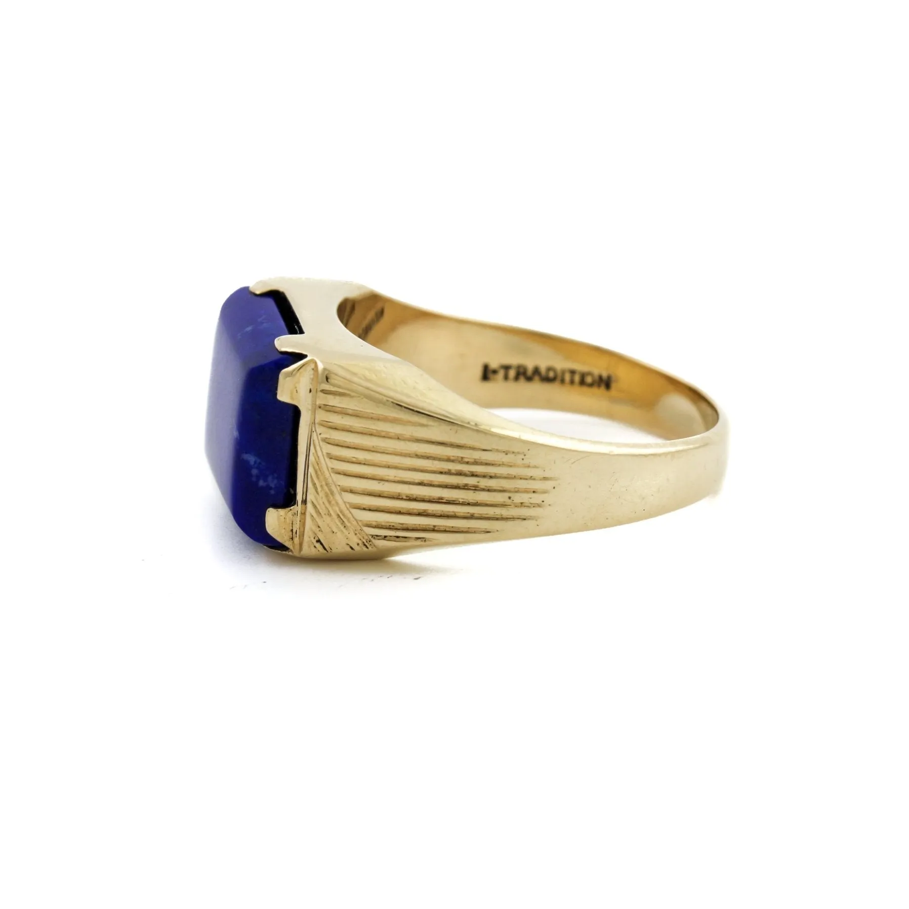 Art Deco Lapis Lazuli Signet x 14K Gold